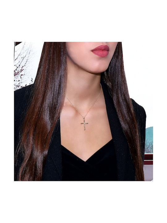 Women's Gold Cross 18K with Chain