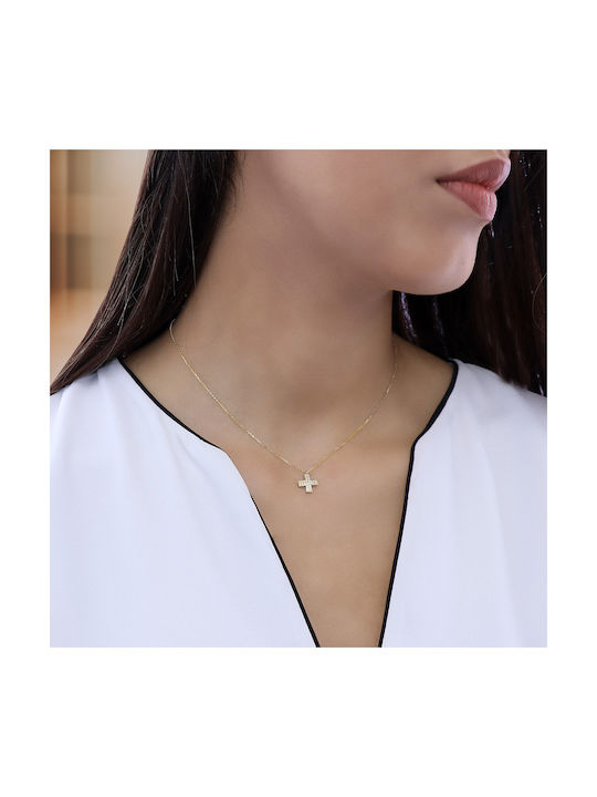 Gold Kreuz 18K mit Kette