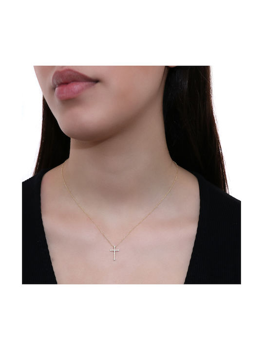 Gold Kreuz 18K mit Kette