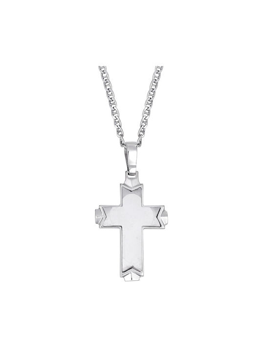 Herren Kreuz aus Silber mit Kette