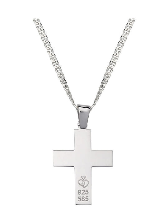 Verorama Men's Cross with the Crucified from Silver with Chain