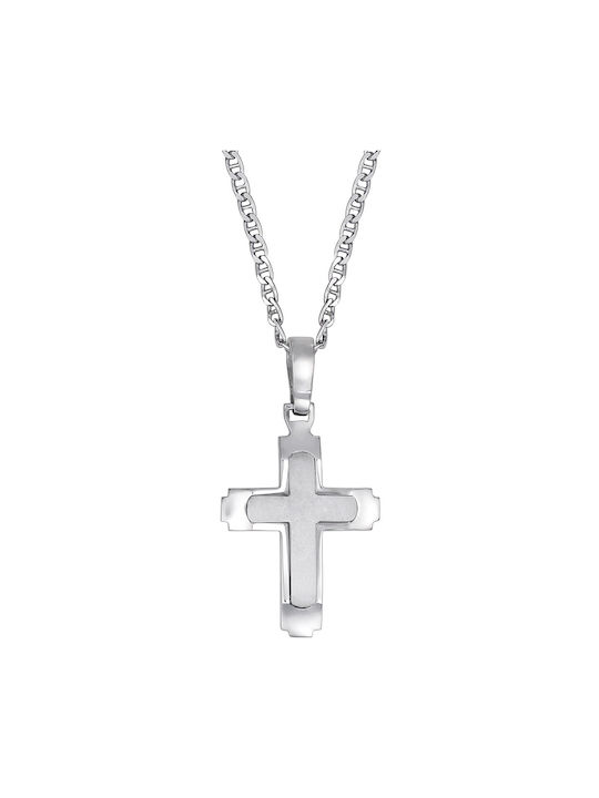 Herren Kreuz aus Silber mit Kette