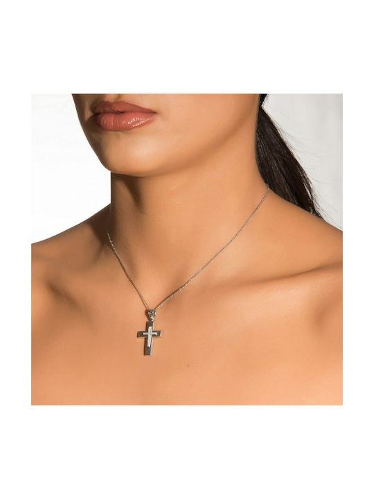 Women's White Gold Cross 14K