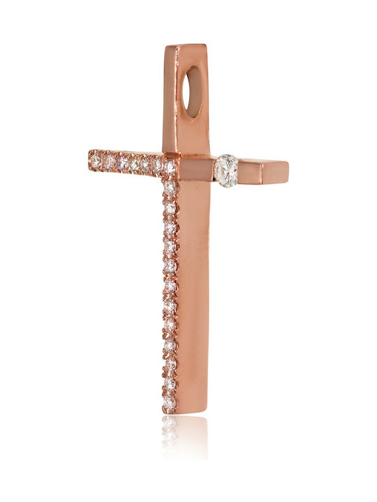 Women's Rose Gold Cross 18K