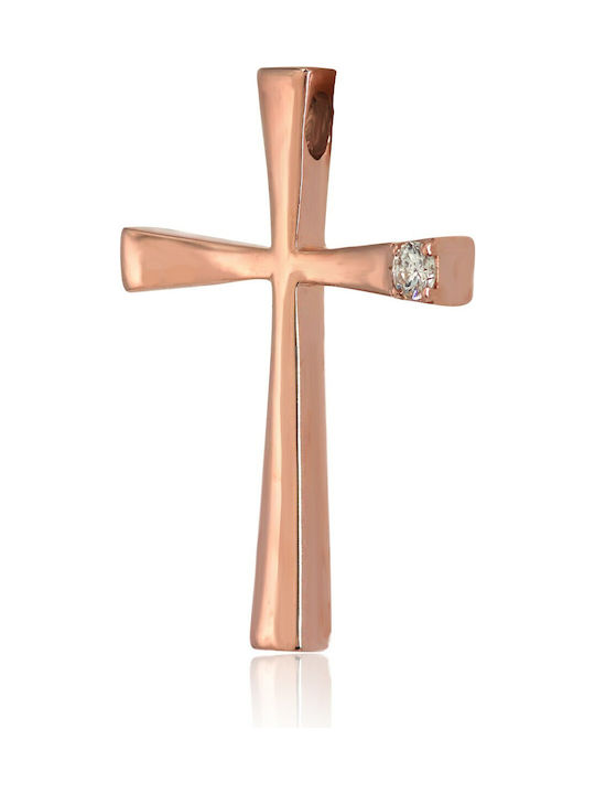 Women's Rose Gold Cross 18K