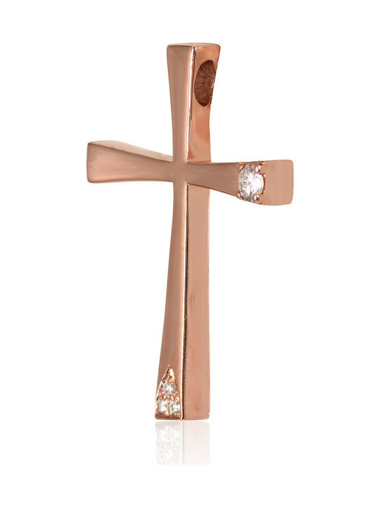 Damen Roségold Kreuz 18K