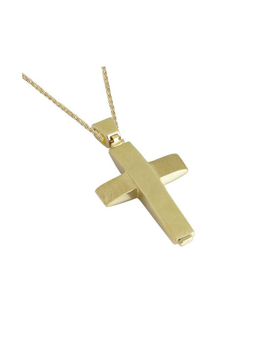 Gold Cross 14K Double Sided with Chain