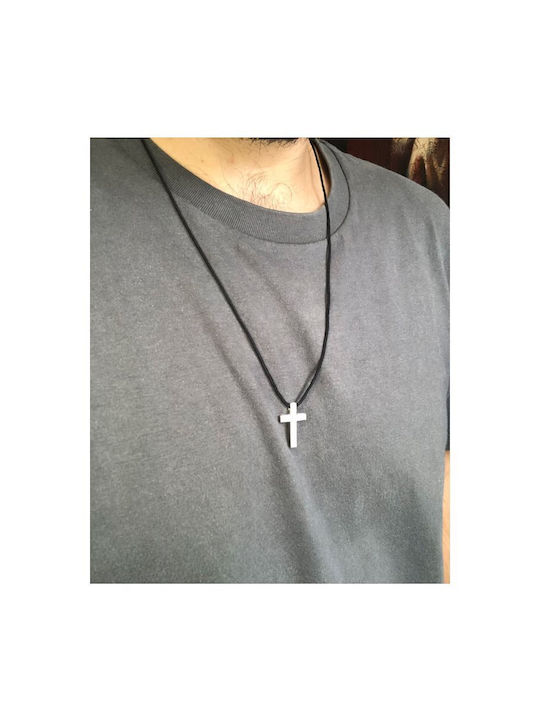 Men's Cross from Silver with Cord