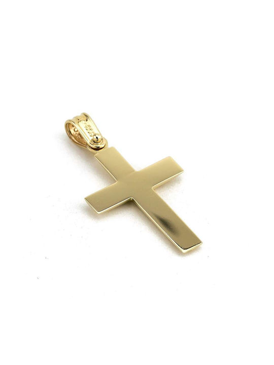 Men's Gold Cross 14K Double Sided Goldsmith