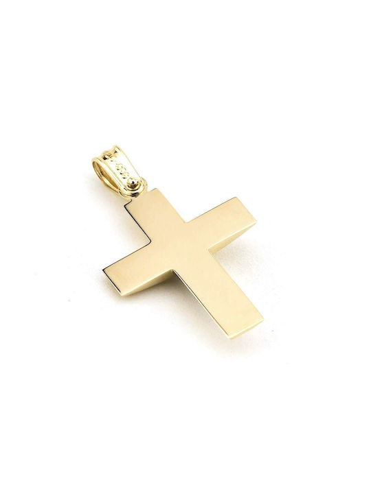 Men's Gold Cross 14K Double Sided with the Crucified Goldsmith