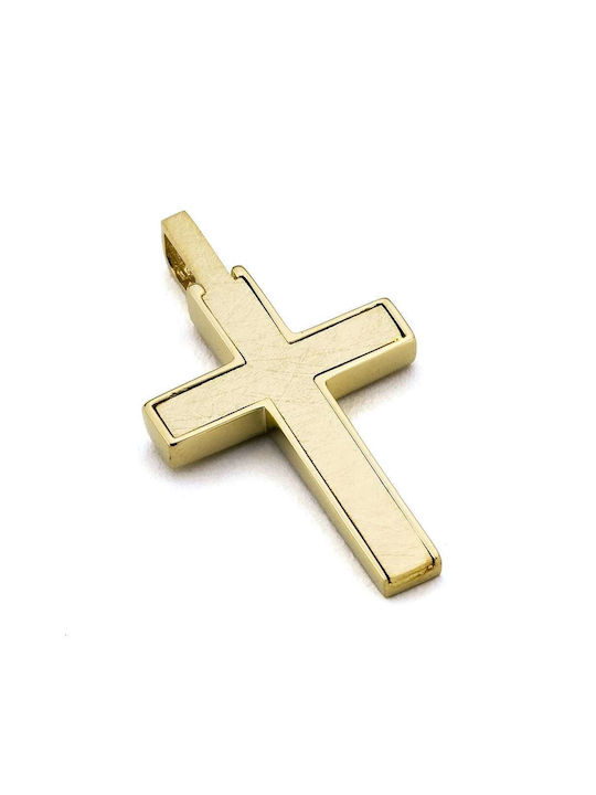 Men's Gold Cross 14K Double Sided Goldsmith