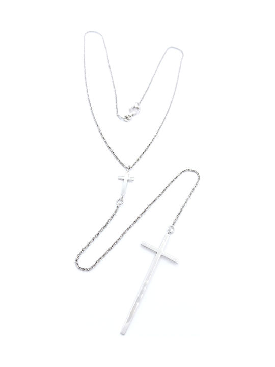 PS Silver Cross from Silver with Chain