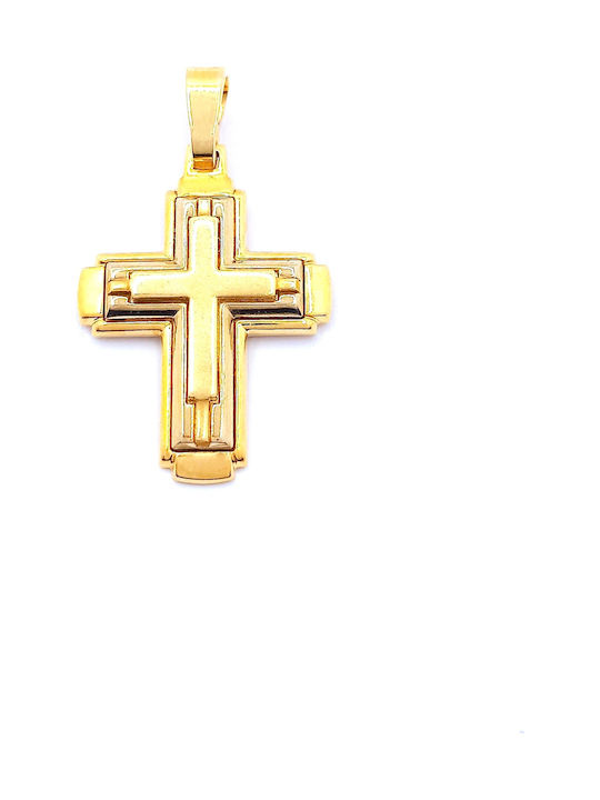 PS Silver Gold Cross 14K