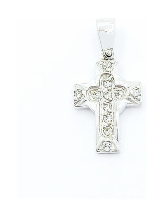 PS Silver Weißgold Kreuz 14K