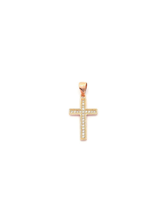 PS Silver Cross from Rose Gold Plated Silver