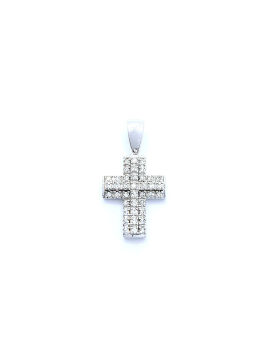 PS Silver Weißgold Kreuz 14K