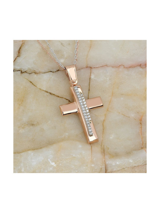 Ioannou24 Χρυσός Σταυρός Με Αλυσίδα 14K