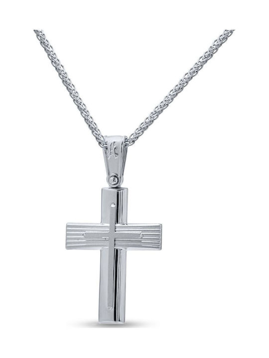 Anorado Herren Weißgold Kreuz 14K
