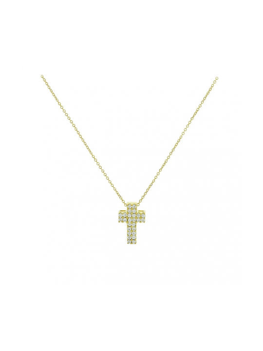Art d or Women's Pink Gold Cross 14K with Chain
