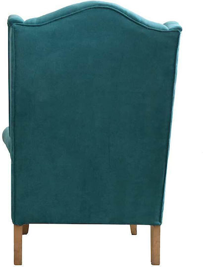 Sessel Samt Petrol Blau 75x75x100cm