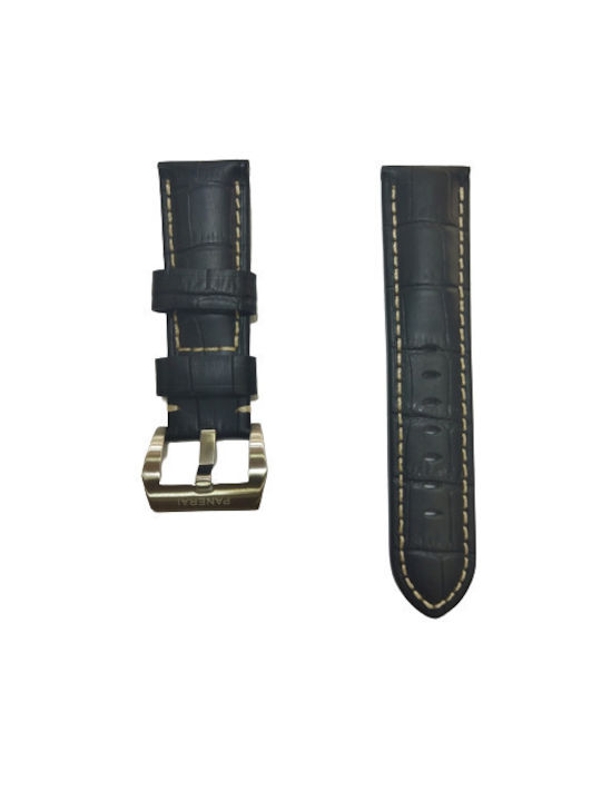 Leather Strap Black 24mm