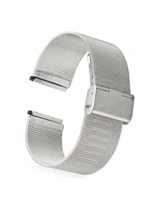 Metallic-Armband Silber 10mm