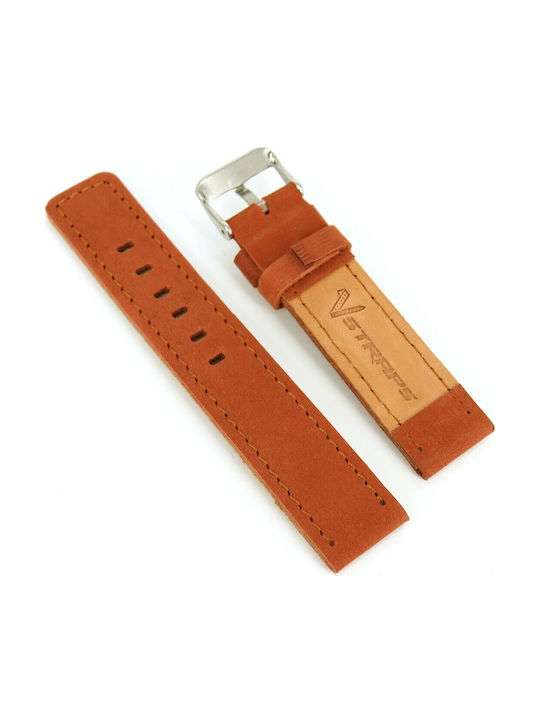 VStraps Lederriemen Tabac Braun 20mm