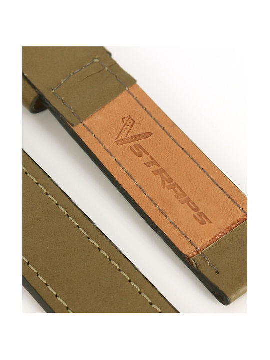 Leather Strap Khaki 20mm