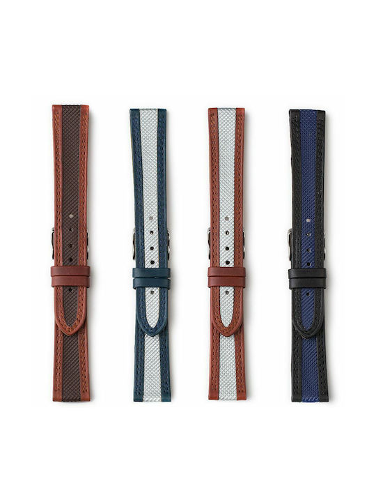 Leather Strap Navy Blue 18mm