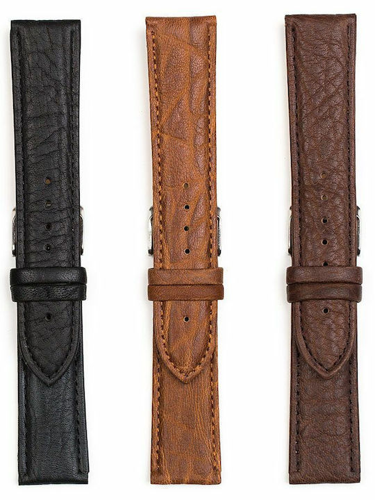 KOSTELO Lederriemen Tabac Braun 24mm