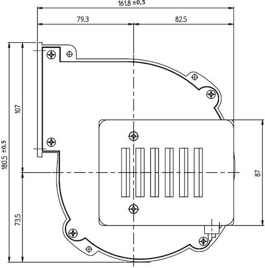 Fergas Querstromventilator für Pelletofen