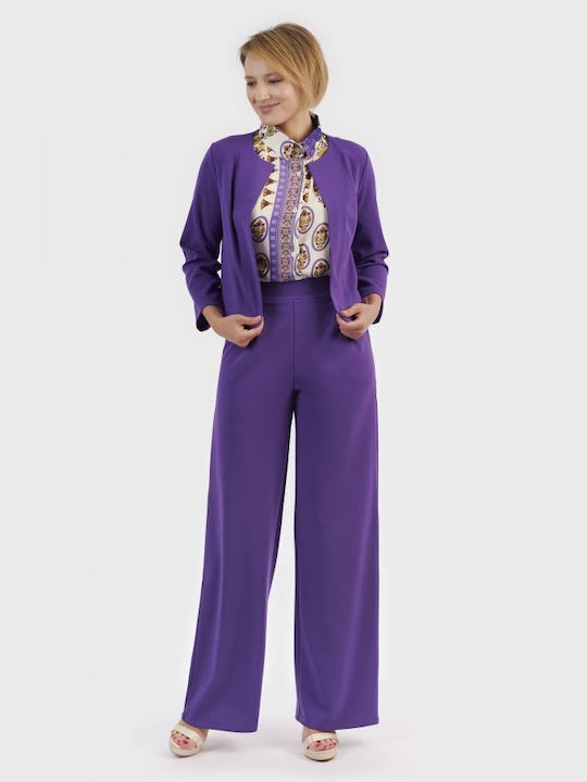 BelleFille Blazer pentru femei Sacou Violet