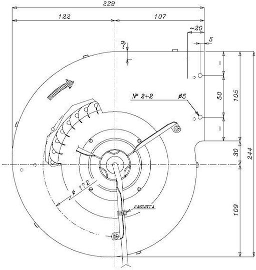 Mmotors Ventilator cu flux încrucișat pentru cazan