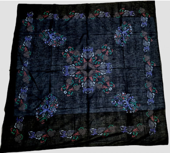 Afoi Giannakopouloi Women's Black Scarf Traditional Costume Accessory