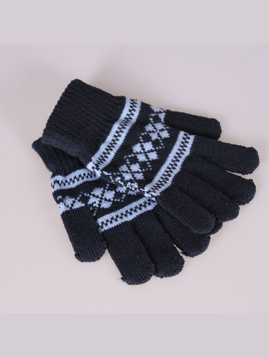 Marineblau Gestrickt Handschuhe