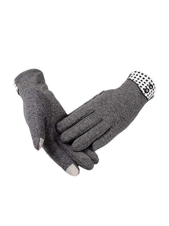 Women's Touch Gloves with Fur Black