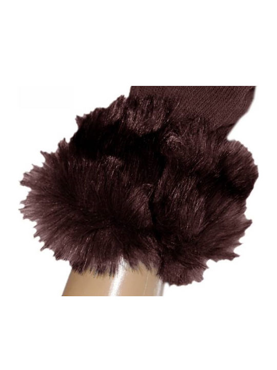 Women's Knitted Gloves Brown