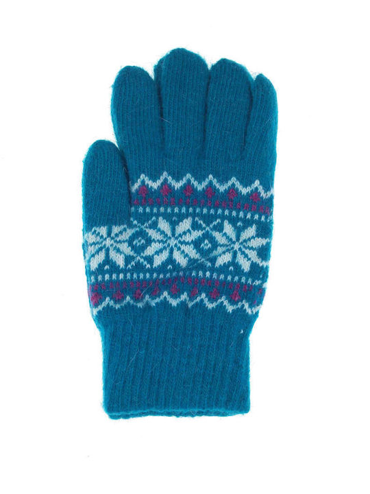 Women's Knitted Gloves Light Blue