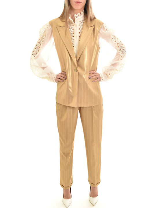 Motel Blazer pentru femei Sacou Auriu