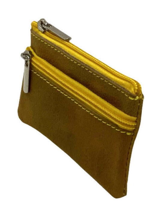 Women Weakness Leather Key Holder Yellow