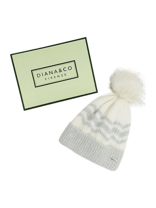 Knitted Beanie Cap White