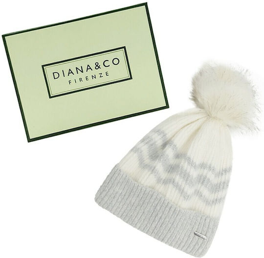 Pom Pom Beanie Frauen Beanie Gestrickt in Weiß Farbe