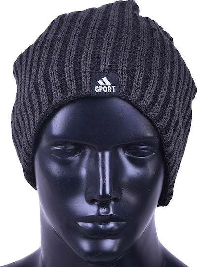 Beanie Männer Beanie mit Rippstrick in Schwarz Farbe