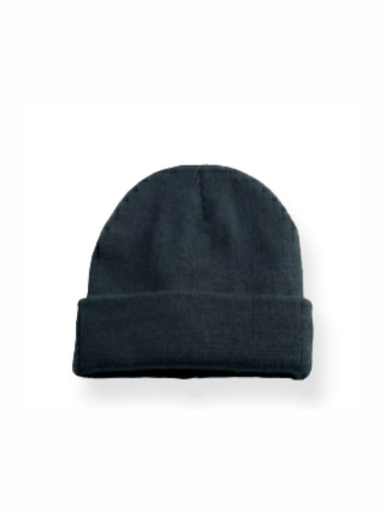 Knitted Fleece Beanie Cap Black