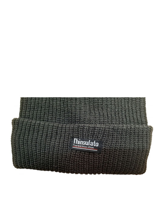 Beanie Männer Beanie Gestrickt in Khaki Farbe