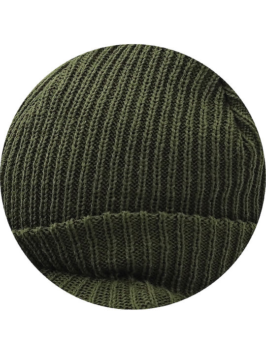 Ribbed Beanie Cap Khaki