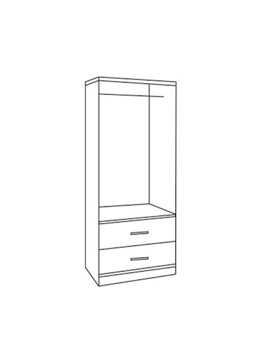 Double Door Wardrobe Kendall 80x42x181cm