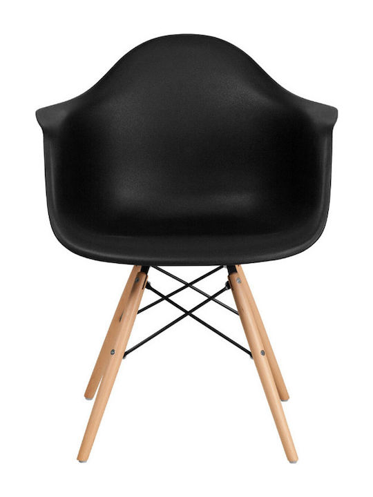 Tower Dining Room Polypropylene Armchair Black 64x60x81cm