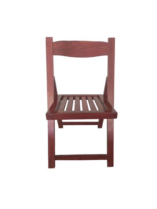 Foldable Dining Room Wooden Chair Brown 42x37x89cm