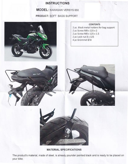 Moto Discovery Rack for Kawasaki Versys 650